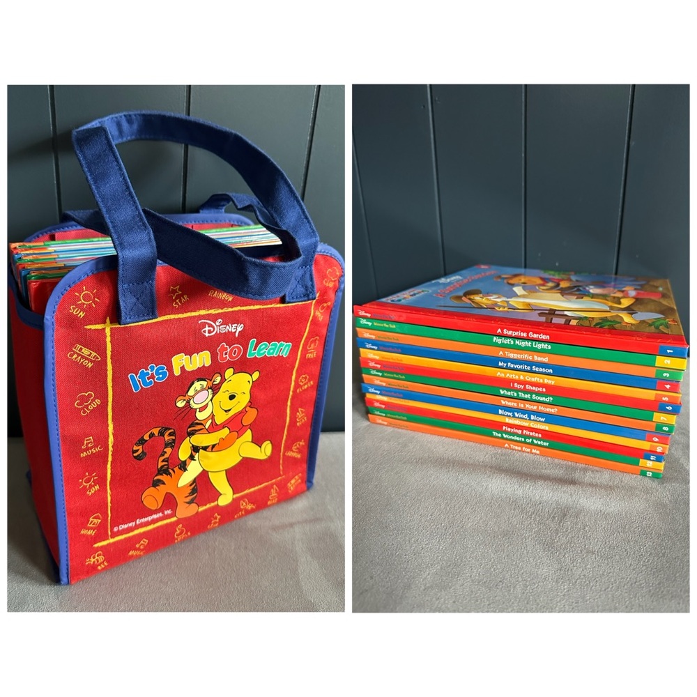 📚 Vintage Book Collection and Tote from Disney’s Winnie The Pooh